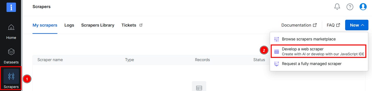Create a new web scraper in Bright Data’s dashboard by Federico Trotta Create a new web scraper in Bright Data’s dashboard by Federico Trotta