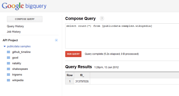 bigquery sample data bigquery sample data
