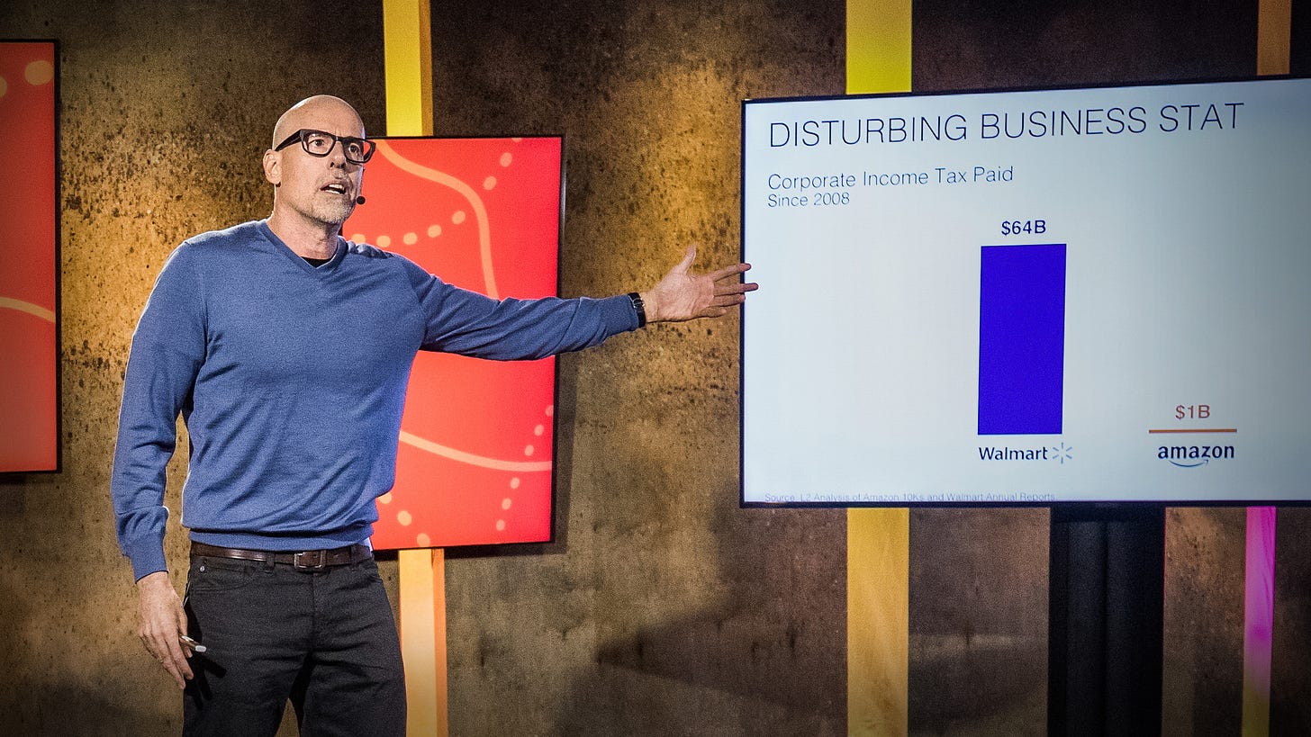 Scott Galloway giving a talk at the TED conference