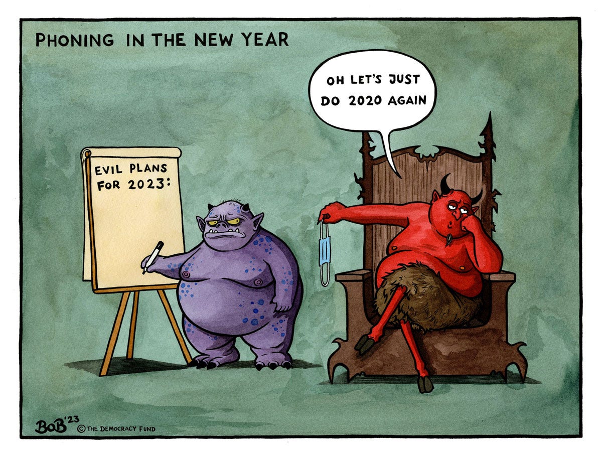 Bob Moran: Phoning in the New Year