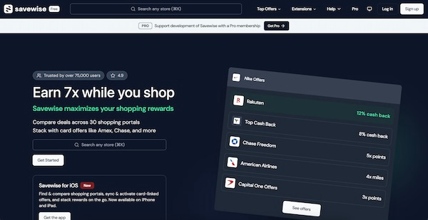 Savewise dashboard