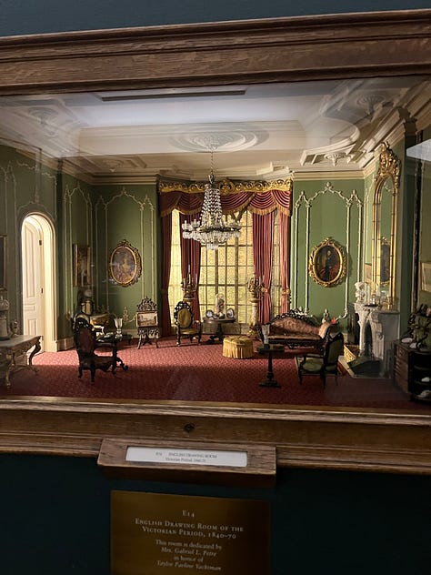 a selection of miniature rooms