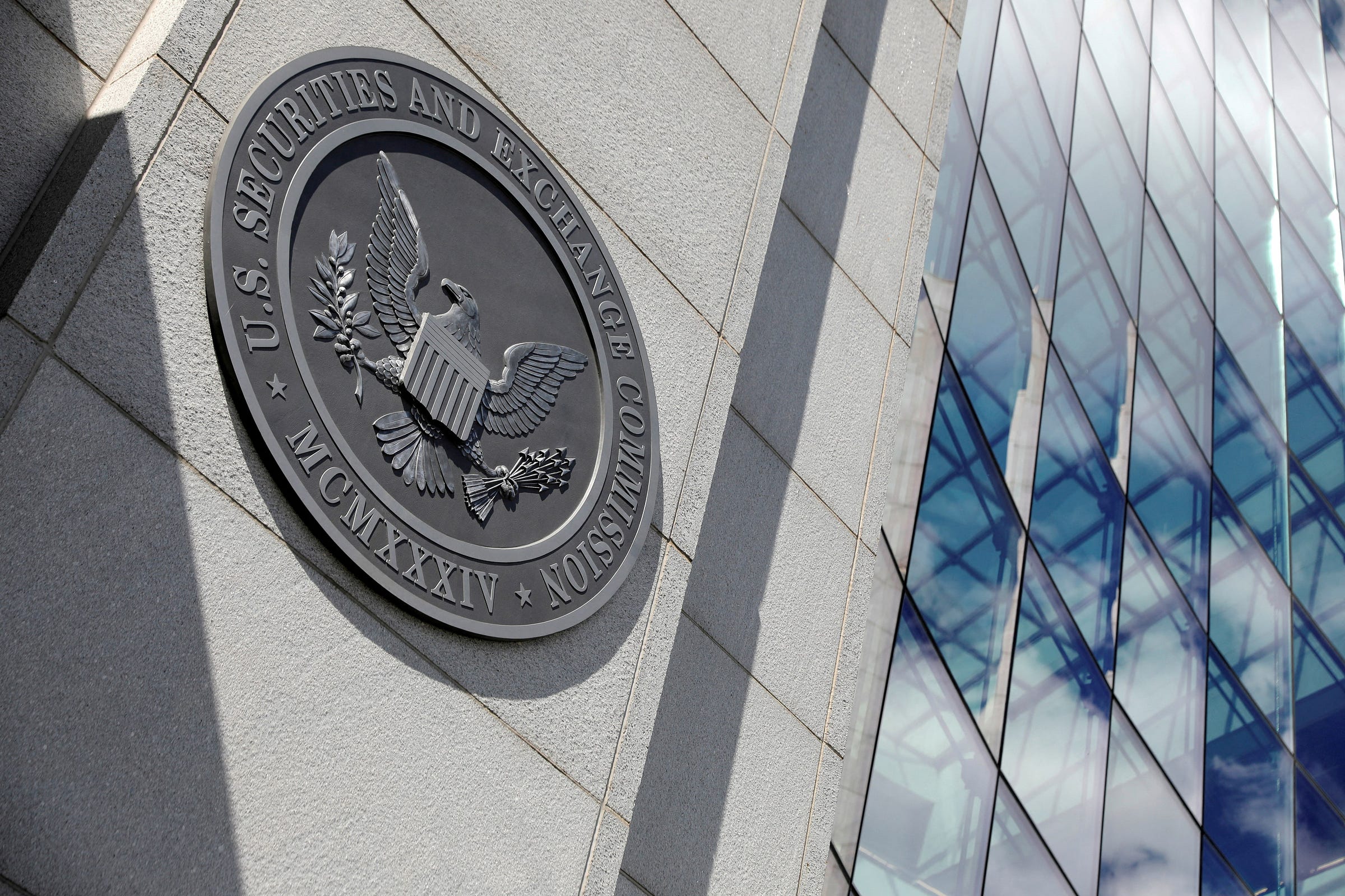 The seal of the U.S. Securities and Exchange Commission (SEC) is seen at their headquarters in Washington, D.C. The seal of the U.S. Securities and Exchange Commission (SEC) is seen at their headquarters in Washington, D.C.