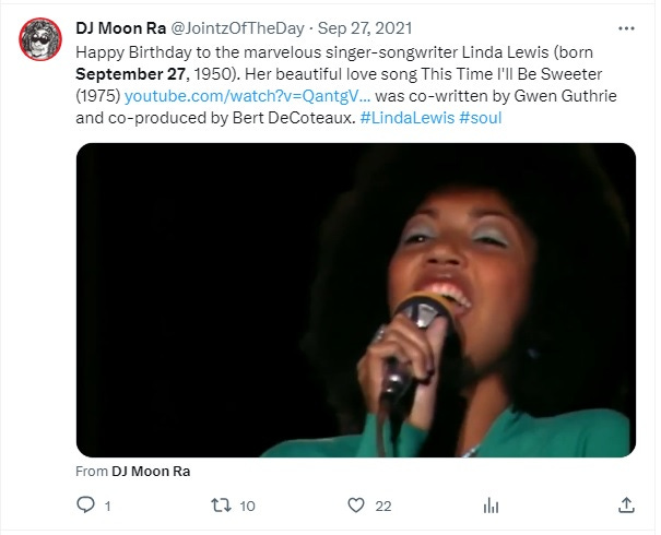 Linda Lewis (September 27, 1950 – May 3, 2023) – Reach for the