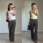 Taupe trousers, 18 outfits