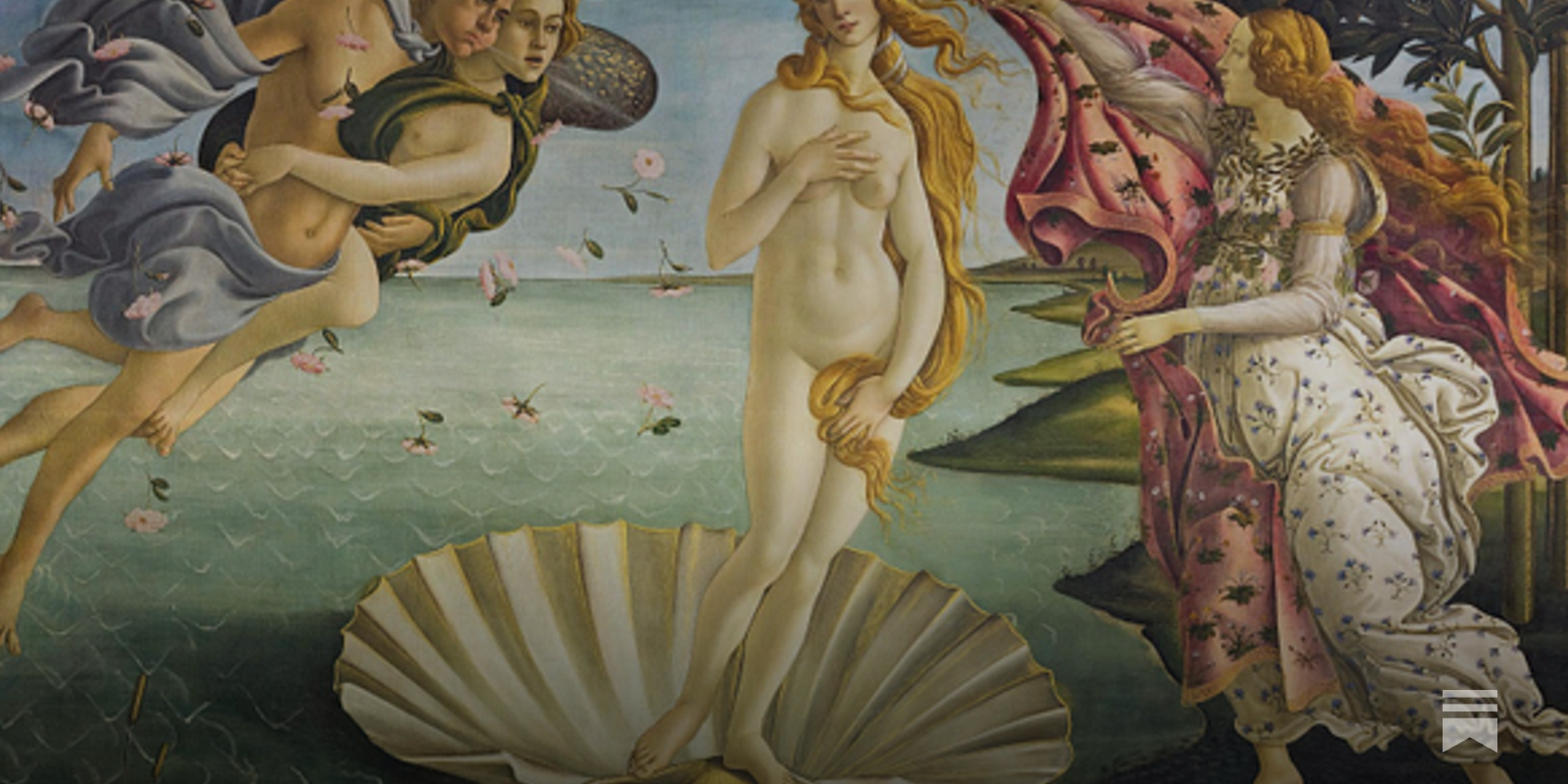El nacimiento de Venus - by Hugo and Adrianna, image size:1600x800