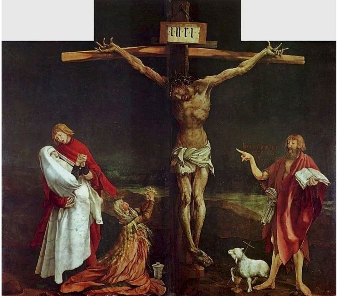 Matthias Grünewald's "The Crucifixion" from the Isenheim Altarpiece (1512-1516)