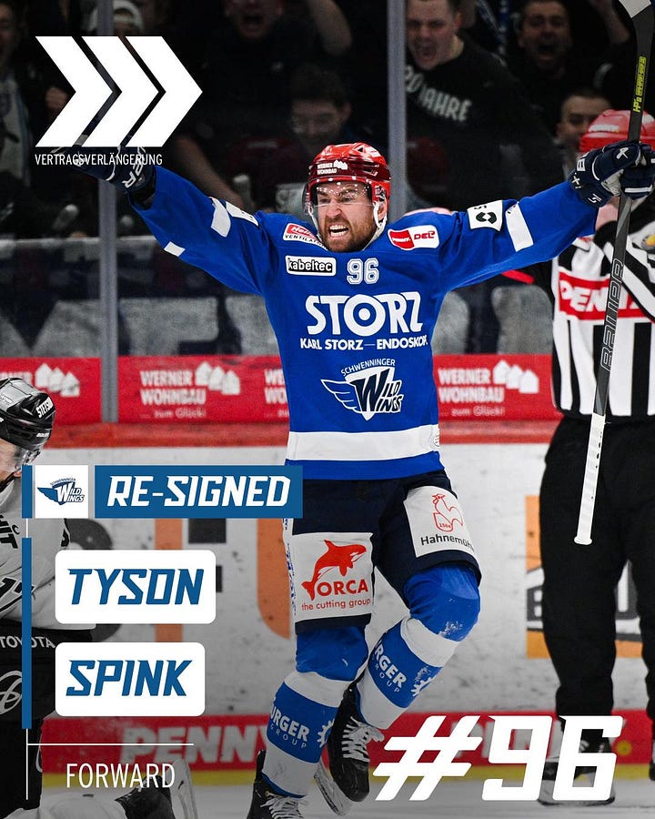 Spink hockey player