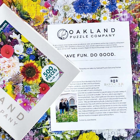 Oakland Puzzle Company Boxcar Flower Farm Bouquets