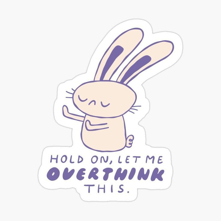This may contain: a sticker with the words hold on let me overthik this in purple