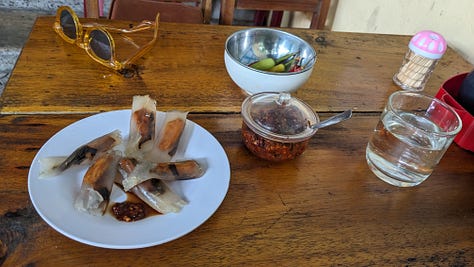 scenes of dining in Hue, Vietnam