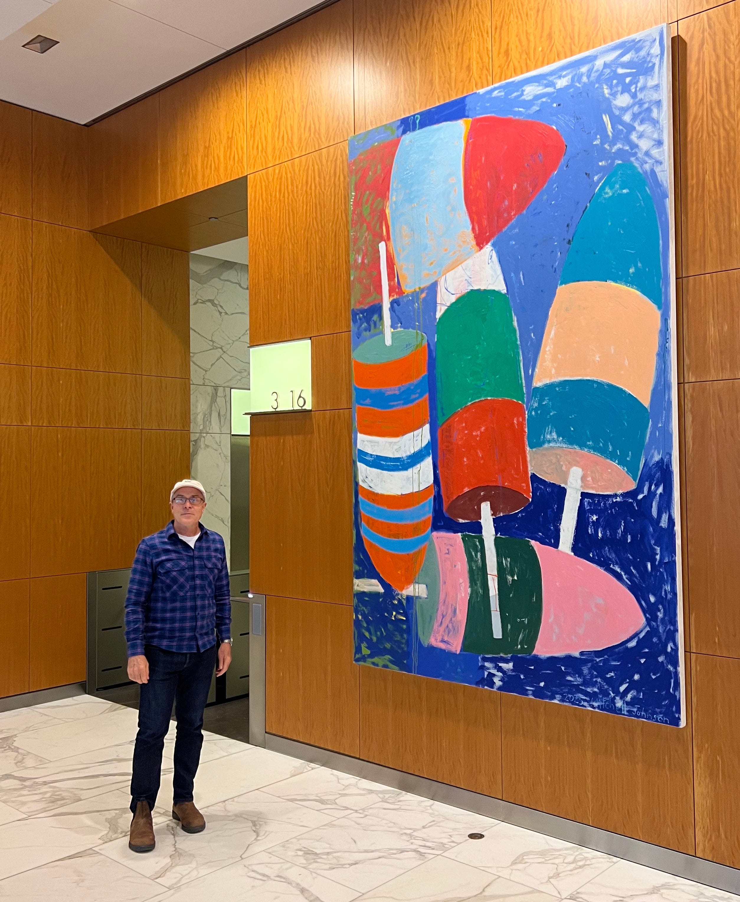 Giant Paintings on view at 425 Market Street in San Francisco