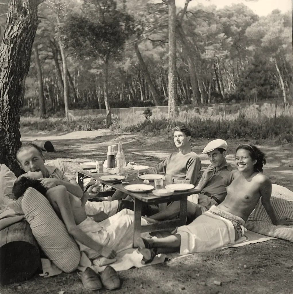 The iconic picnic on Sainte Marguerite Island, 1937.