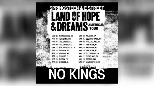 Bruce Springsteen & The E Street Band announce spring 2026 tour | 98 Rock Online Bruce Springsteen & The E Street Band announce spring 2026 tour | 98 Rock Online