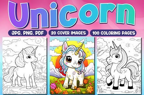 unicorn coloring page