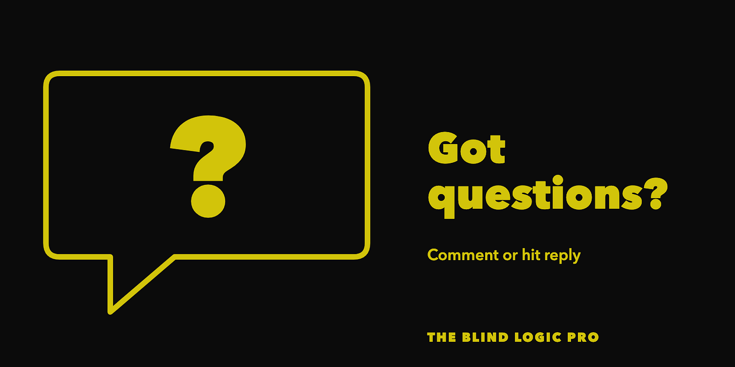 A speech bubble with a large question mark, with the text Got questions? Comment or hit reply. A speech bubble with a large question mark, with the text Got questions? Comment or hit reply.