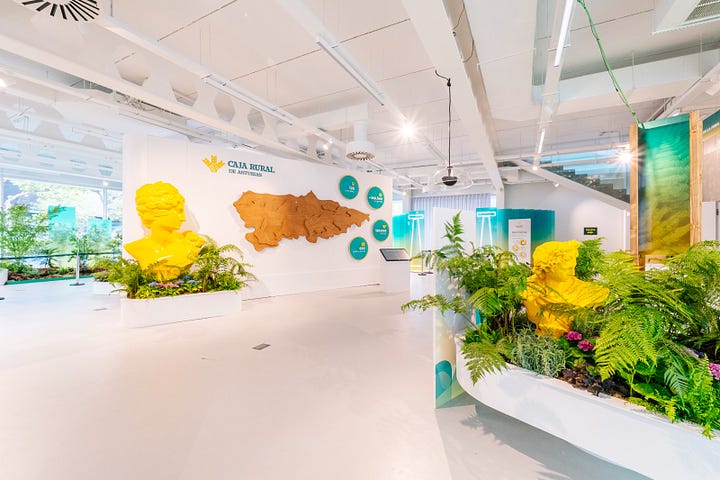 Nuevo edificio de Caja Rural de Asturias en la Feria Internacional de Muestras de Gijón.