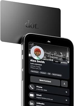 Amazon.com: dot. Card - Digital Business Card - Tap Compatible with iPhone & Android (Black) : Office Products Amazon.com: dot. Card - Digital Business Card - Tap Compatible with iPhone & Android (Black) : Office Products