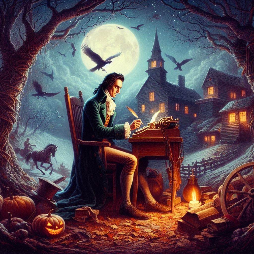 washington irving writing the legend of sleepy hollow