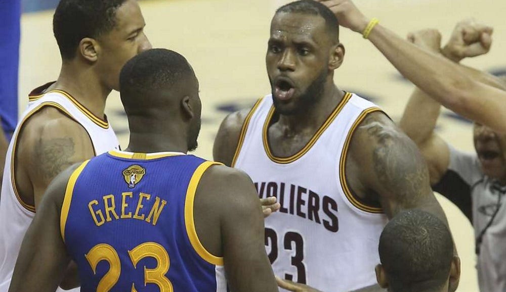 lebron james altercation with draymond green nba finals 2016 lebron james altercation with draymond green nba finals 2016