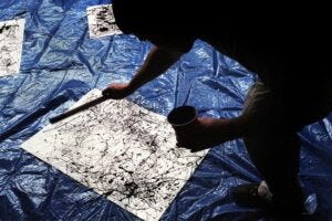 During the 'dripfest' experiment adults and children were asked to recreate a painting in Pollock’s style.