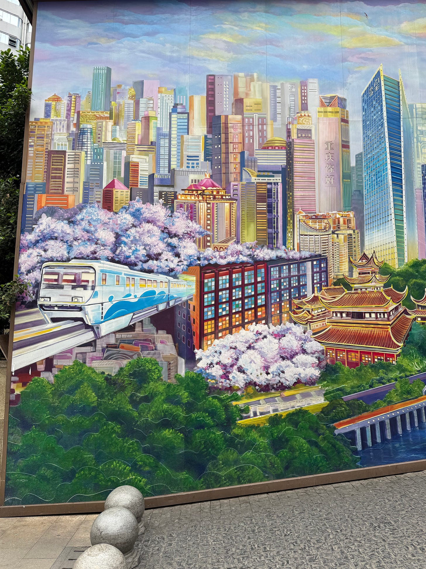 Mural representing Chongqing.