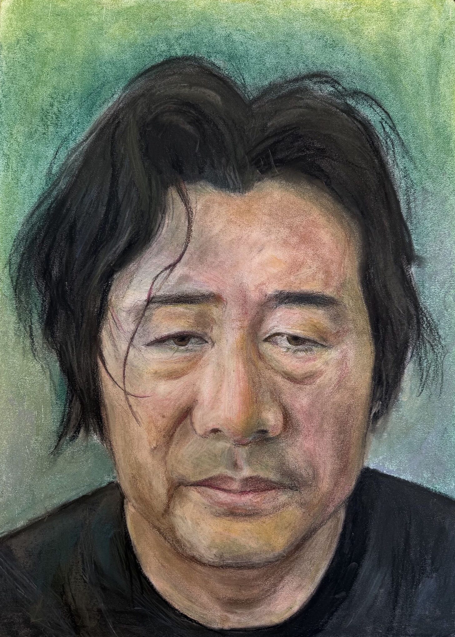 Yesterday’s Face by Laura Niu – expressive painterly portrait of older subject