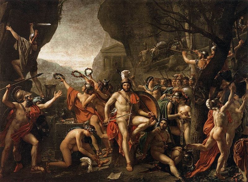 A painting of a group of men

Description automatically generated