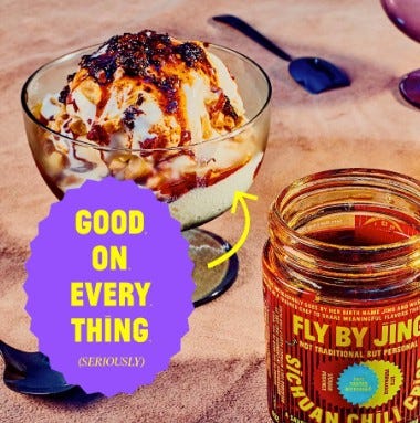 May be an image of gelato and text