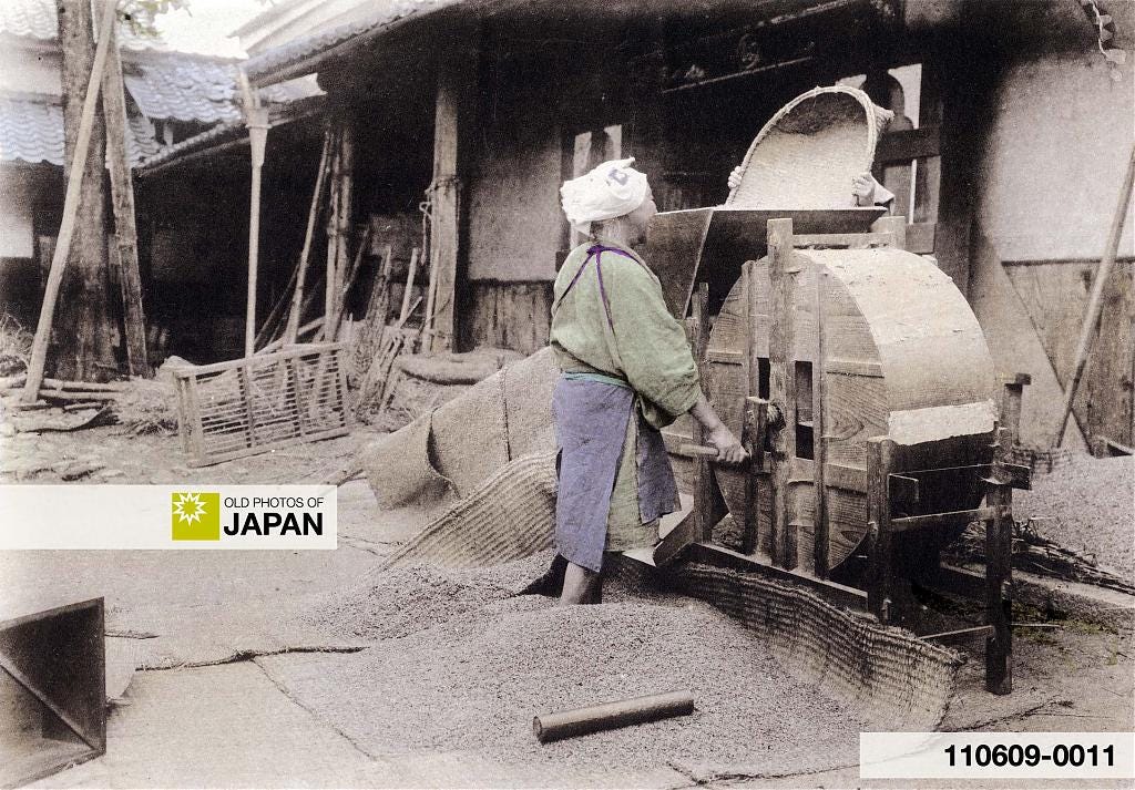 110609-0011 - Winnowing Rice in Japan, 1907