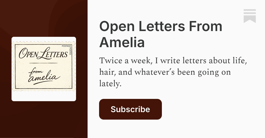 Open Letters From Amelia | Substack