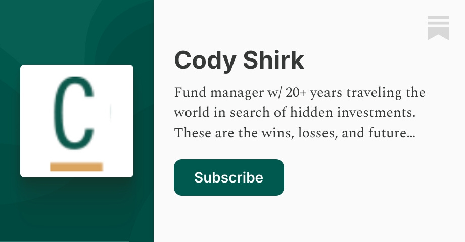 Cody Shirk | Substack