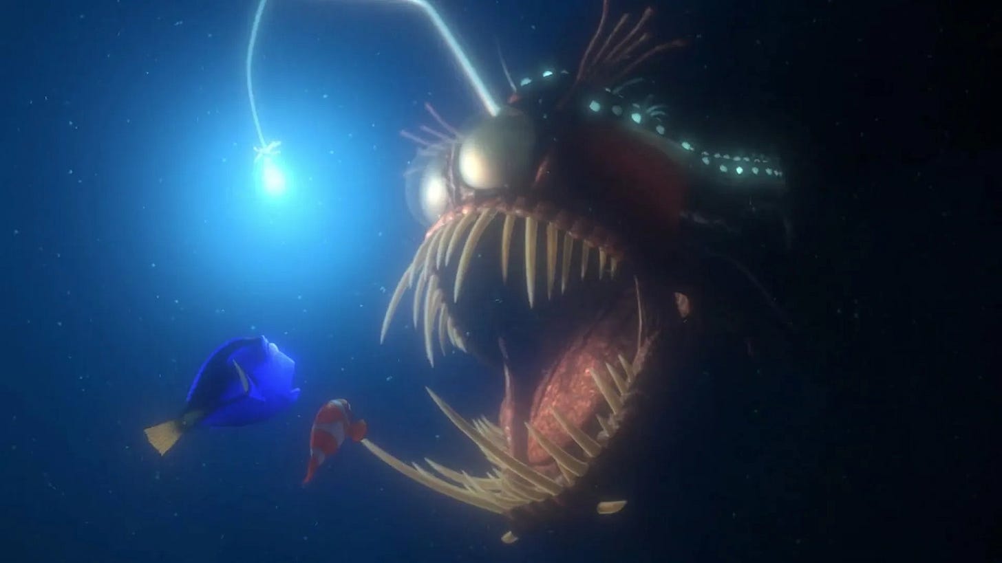 The Anglerfish from Finding Nemo is a perfect example of how ...
