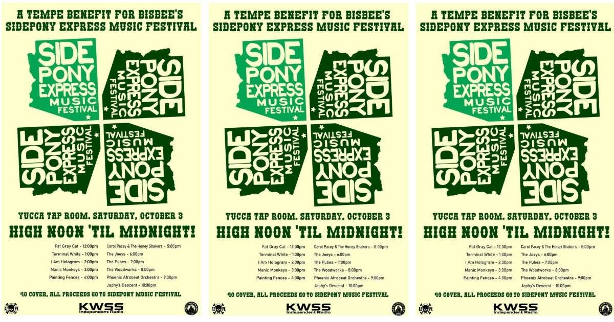 Arizona bands are having a benefit show for the Sidepony Express Music Festival