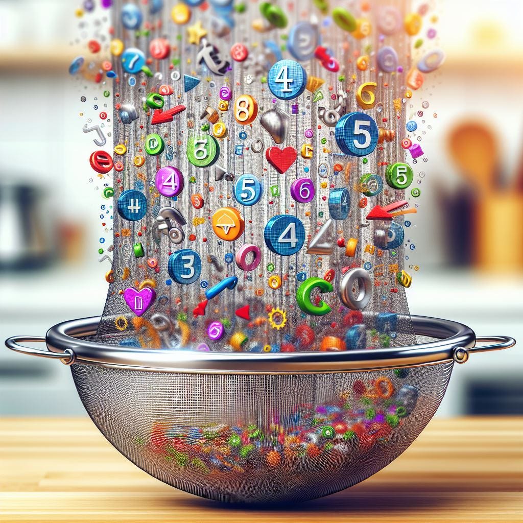 Thumbnail Image A sieve with data.