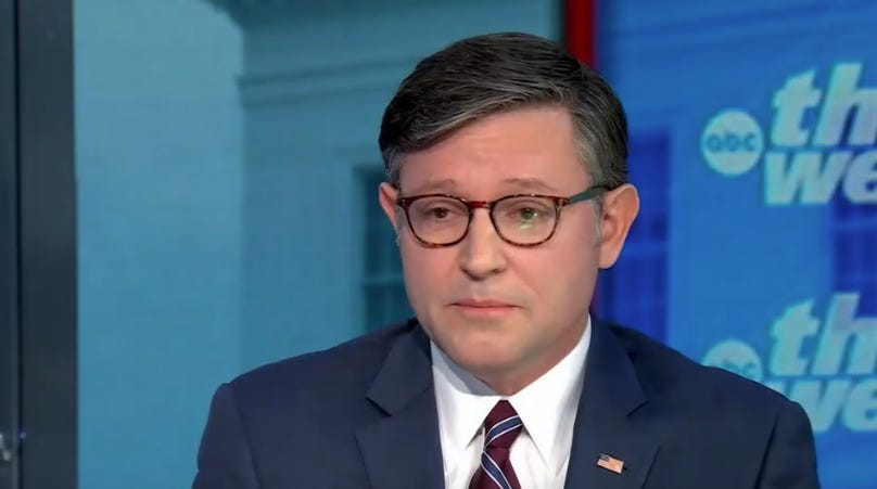 Mike Johnson Falls Apart When Pressed On Not Swearing In Adelita Grijalva