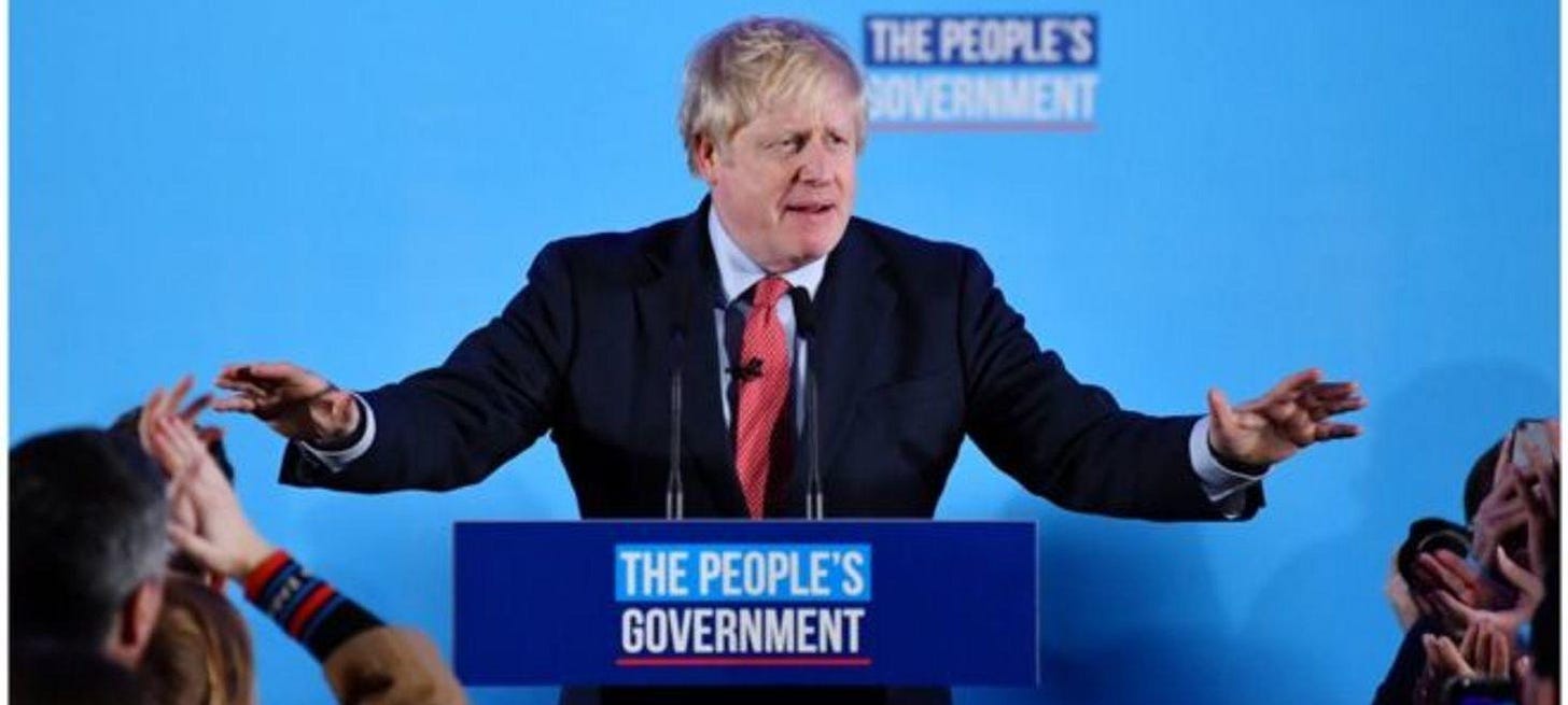 英國大選2019: 保守黨獲壓倒性勝利,約翰遜誓言1月底帶領英國完成脫歐