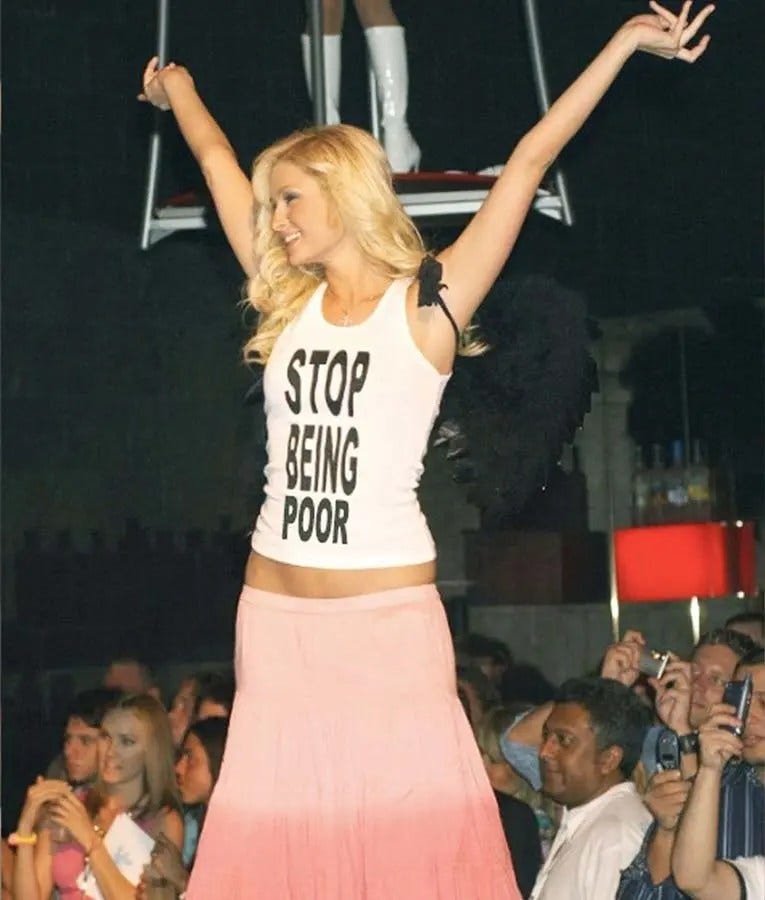 Paris Hilton Stop Being Poor Tank Top - CreativeTDesign