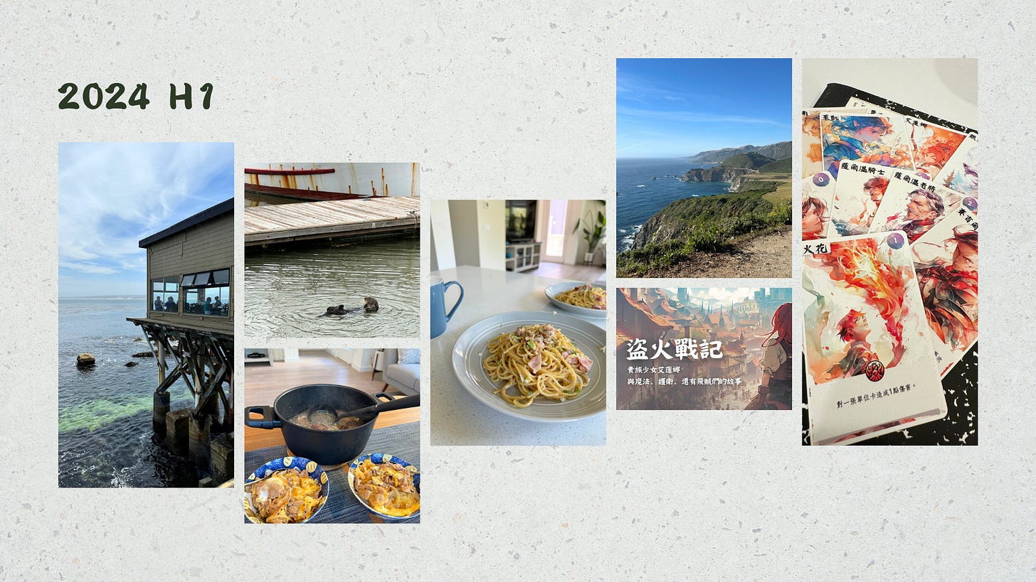 2024 H1 回顧：好的事情，新的想法，還有下班後的時間