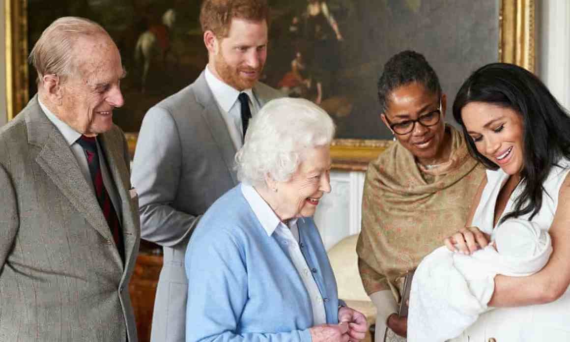 The Queen and Duke of Edinburgh meet royal baby Archie, held by Meghan as Prince Harry and Meghan’s mother, Doria Ragland, look on. Photograph: Chris allerton/Sussex Royal/Twitter The Queen and Duke of Edinburgh meet royal baby Archie, held by Meghan as Prince Harry and Meghan’s mother, Doria Ragland, look on. Photograph: Chris allerton/Sussex Royal/Twitter
