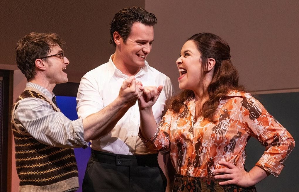 Merrily We Roll Along' review: Capturing a bittersweet Broadway musical on  film | The Seattle Times