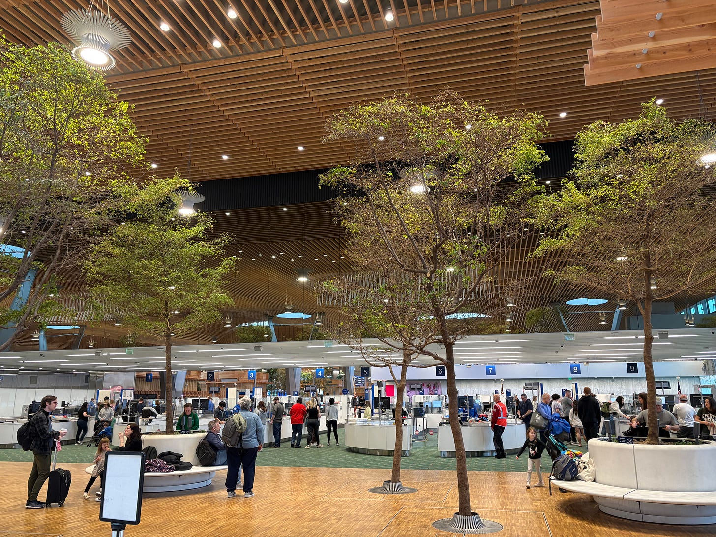 Indoor greenery at PDX. Indoor greenery at PDX.