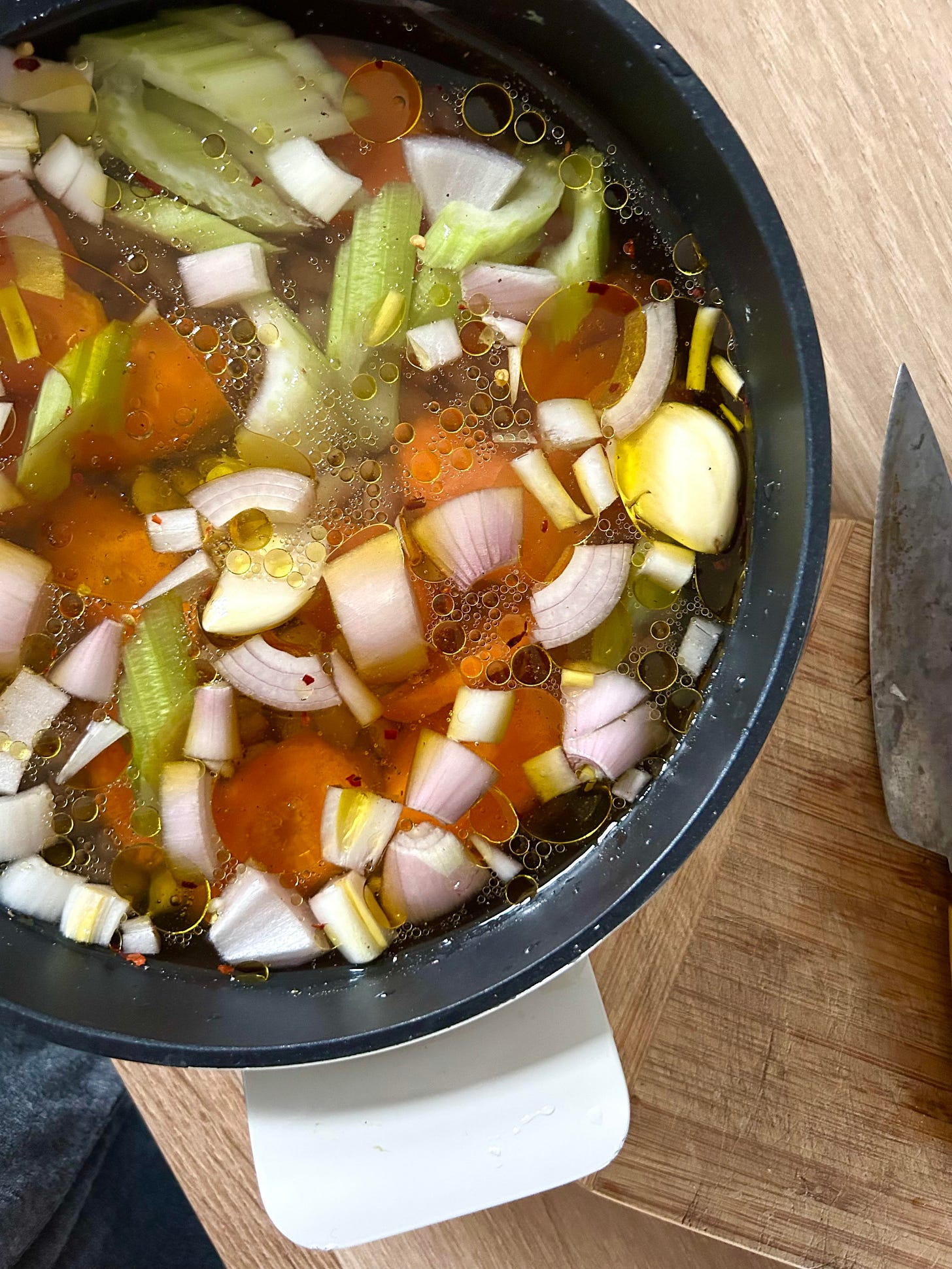 A pan of beans and vegetables