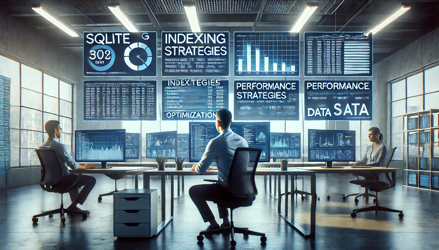 Professional analyzing multiple screens showing indexing strategies and performance metrics in a modern workspace. Professional analyzing multiple screens showing indexing strategies and performance metrics in a modern workspace.