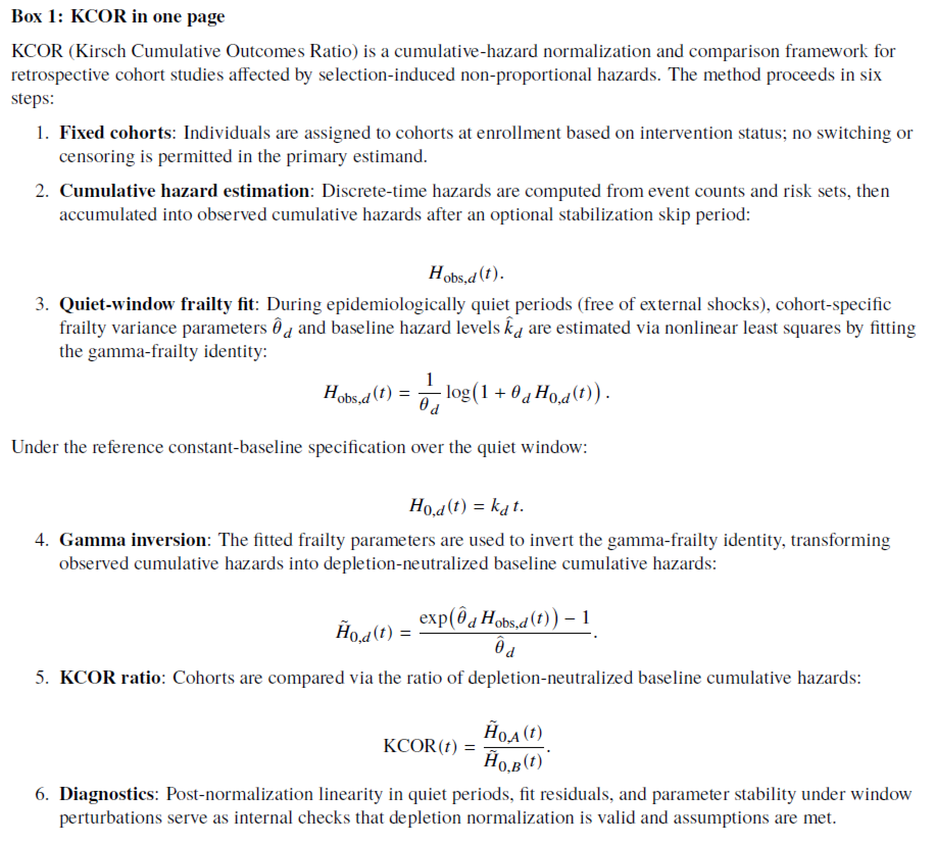 Introducing the Kirsch Cumulative Outcomes Ratio (KCOR) analysis: A ...