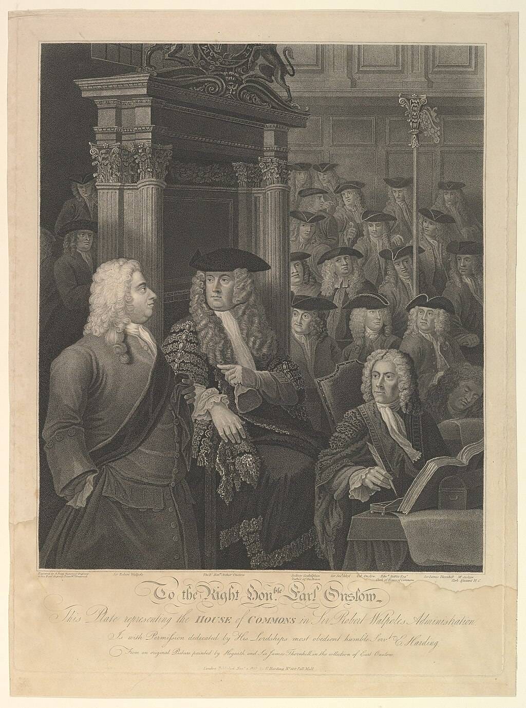 Sir Robert Walpole chatting to the Speaker of the House of Commons, 1730. Sir Robert Walpole chatting to the Speaker of the House of Commons, 1730.