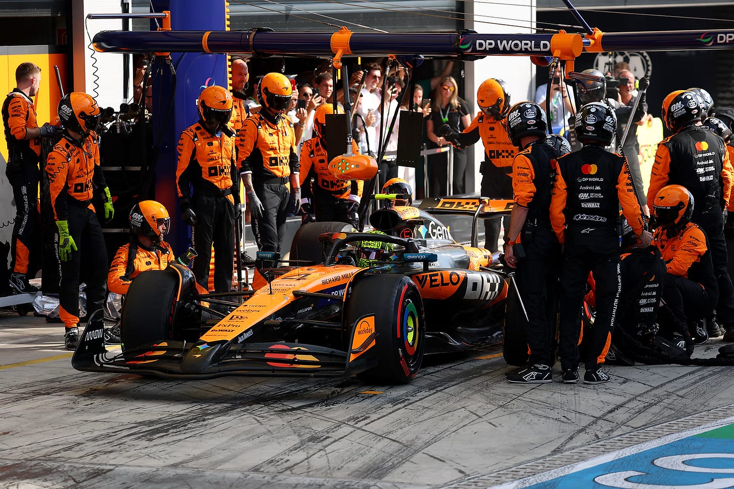A slow pitstop for Lando Norris allowed Oscar Piastri to pass him in the Italian Grand Prix | Credit: Formula One