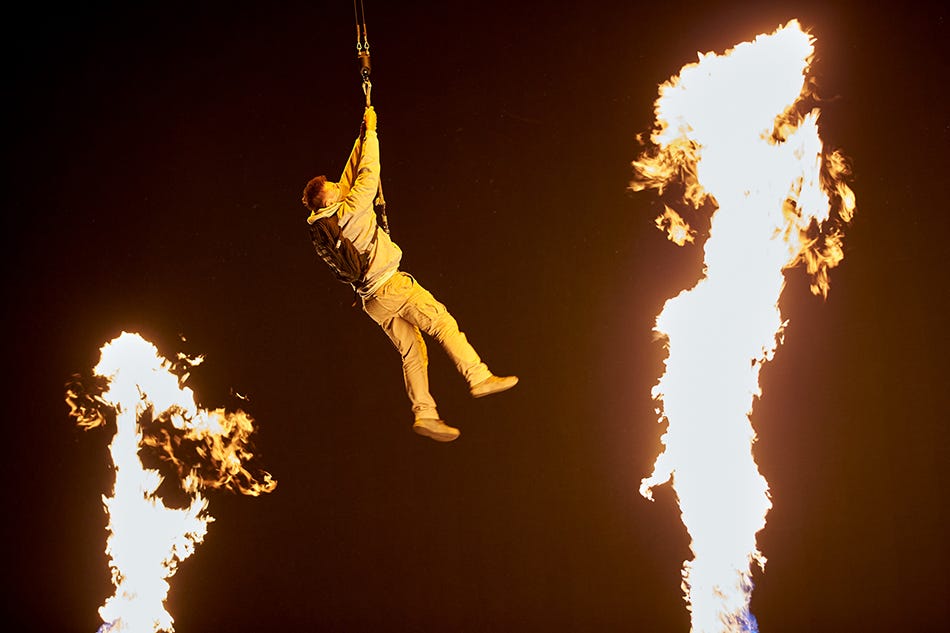 The Bourne Stuntacular Universal Orlando show fire scene