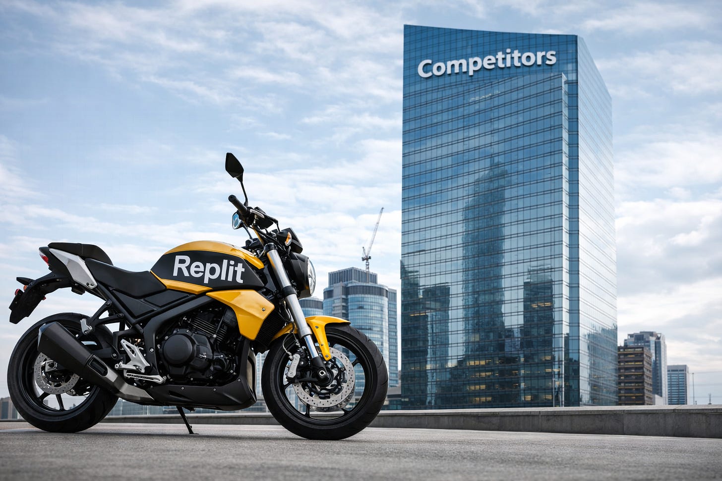 A split diagram comparing a fragmented traditional developer stack with Replit’s vertically integrated editor, database, and hosting loop. A split diagram comparing a fragmented traditional developer stack with Replit’s vertically integrated editor, database, and hosting loop.