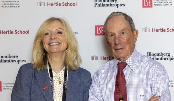Tracy Brabin and former New York mayor Mike Bloomberg in London this week